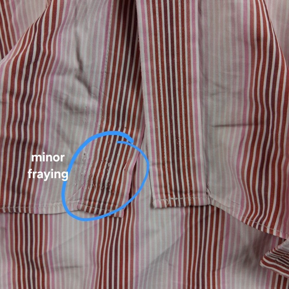 Turnbull & Asser 2XL French Cuff Dress Shirt Size 18 Red Pink White XXL London - Picture 6 of 6